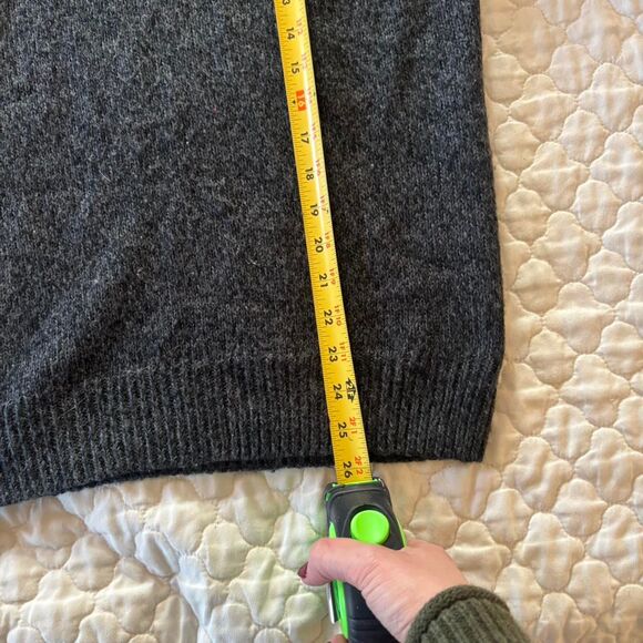 Haggar Men’s Grey Nordic Quarter Snap Sweater Size L Preppy Academia - Picture 5 of 6